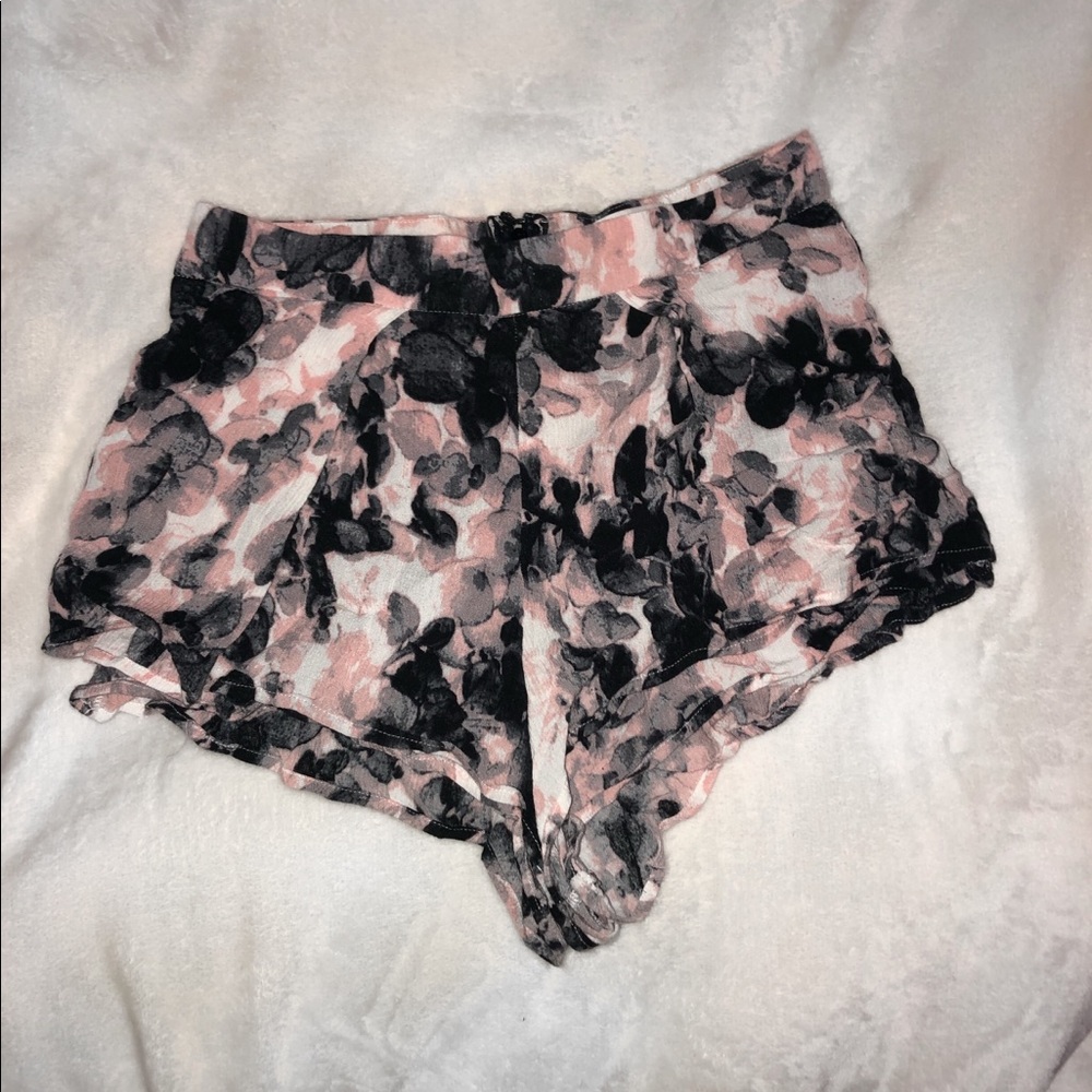 Pink Flowy Spring Shorts
